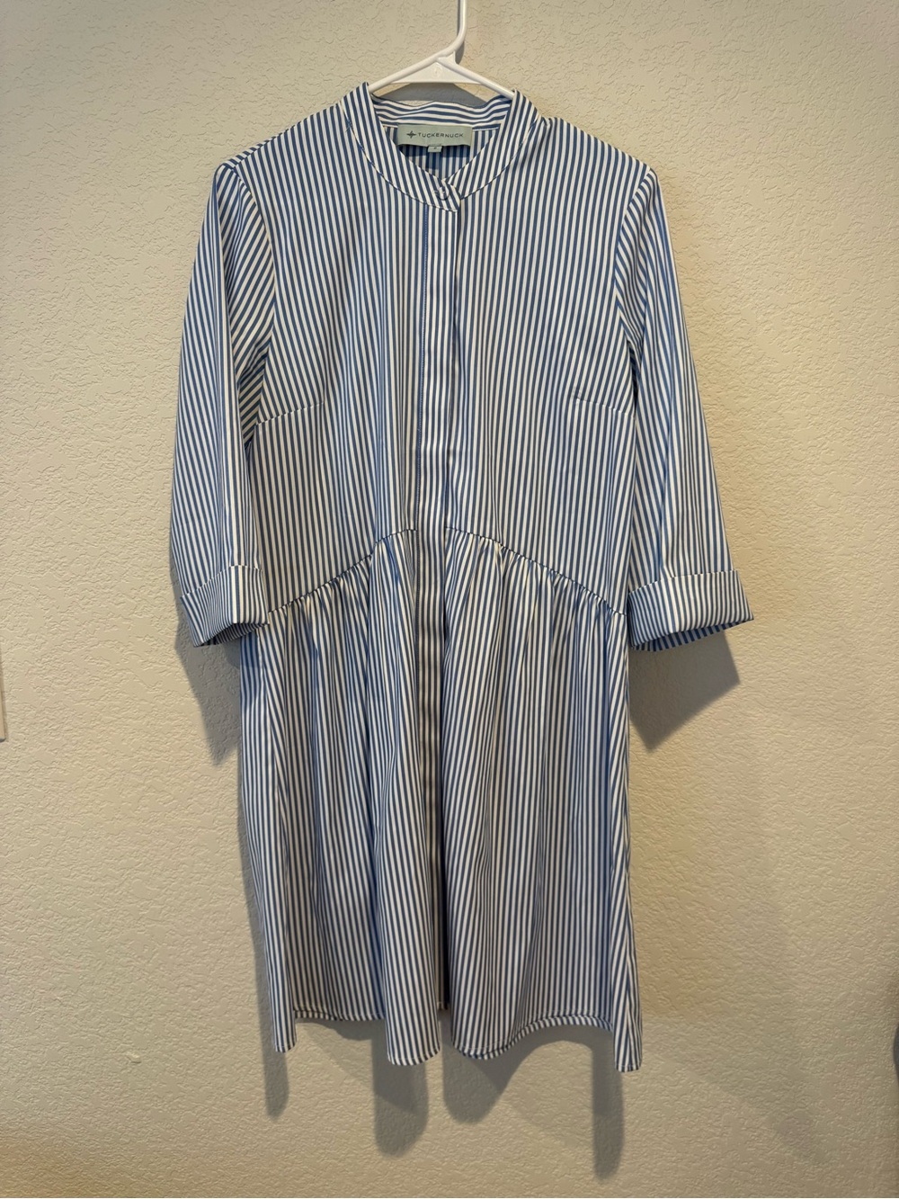 Tuckernuck Royal Shirt Dress Blue and White - Picture 2 of 4